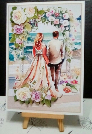 Watercolor Beach Wedding by Benita Jenkinson