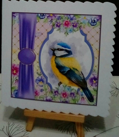 3 Pansy bird card fronts/toppers 1 by Benita Jenkinson