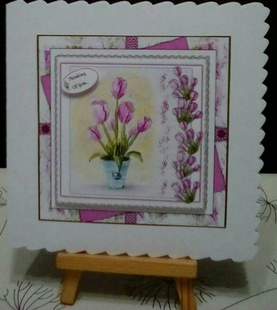 TULIPS: 5 Page Decoupage Card Front Mini Kit by Benita Jenkinson