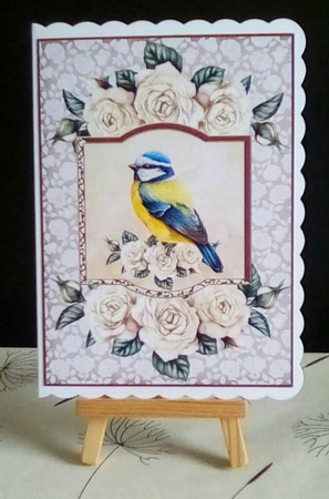 2 Rose Birthday sentiment card fronts/toppers by Benita Jenkinson