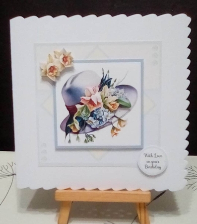 Easter Bonnet (7x7 inch square card kit) by Benita Jenkinson