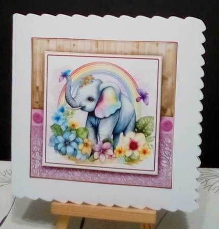 Cute Rainbow Elephants Kit-4 by Benita Jenkinson