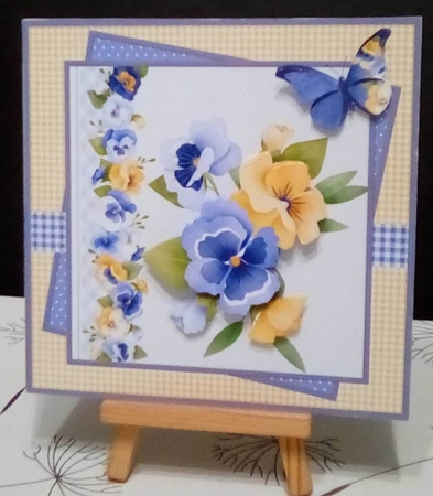 Pansy garden 7x7 by Benita Jenkinson