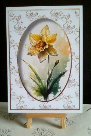 Simple A5 Daffodil - Watercolour Art by Benita Jenkinson