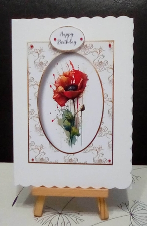 Simple A5 Poppy - Watercolour Art by Benita Jenkinson