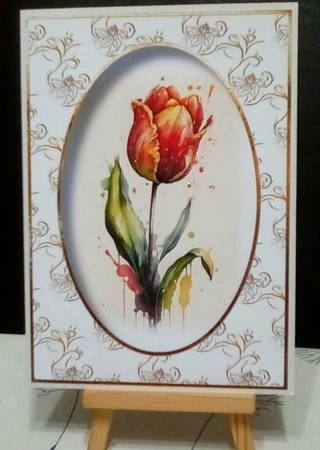 Simple A5 Tulip - Watercolour Art by Benita Jenkinson