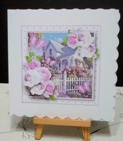 Rose Cottage - Decoupage Card Mini Kit by Benita Jenkinson