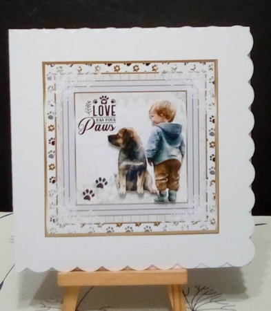Me & My Dog 7x7ins Decoupage Toppers x 8 and 4 x Matching Inserts by Benita Jenkinson