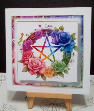 Simple Pentagram Floral Wreath 7 by Benita Jenkinson