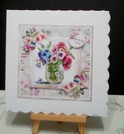 Vase Of Hollyhocks Mini Page Kit by Benita Jenkinson