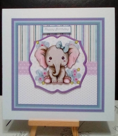 Cute elephant 7x7 by Benita Jenkinson