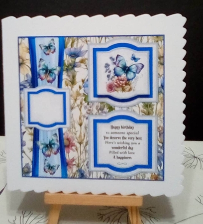 2 Panel blue butterflies card front 1 by Benita Jenkinson