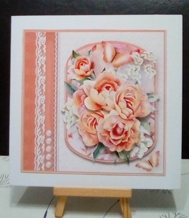 Orange Roses - Decoupage Card Mini Kit by Benita Jenkinson