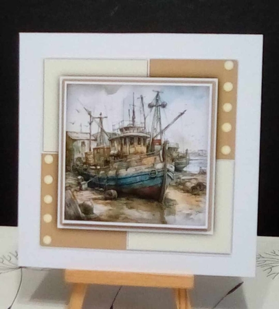 8x8 Mini Kit, Fishing Trawlers at Sea  by Benita Jenkinson