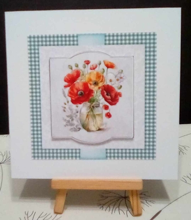 Beautiful flowers in vases kit with matching insert for 7x7 cards by Benita Jenkinson