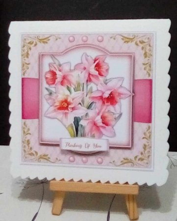 8x8 Mini Kit , Beautiful Pink Daffodils by Benita Jenkinson