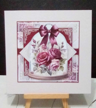 Burgundy Rose Bell Jar Mini Page Kit by Benita Jenkinson