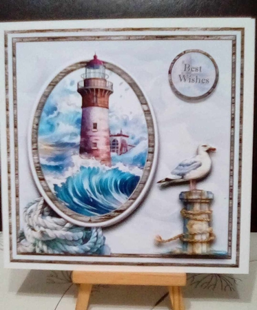 7x7 Let me light the way Card Front, Topper & Sentiments by Benita Jenkinson