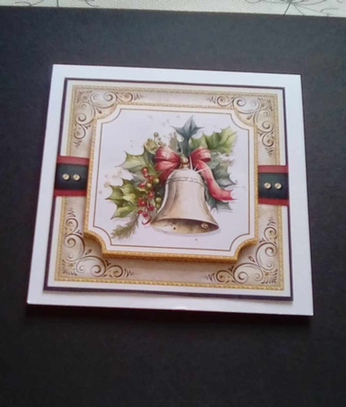 Bells And Hollies Card Topper Kit by Benita Jenkinson