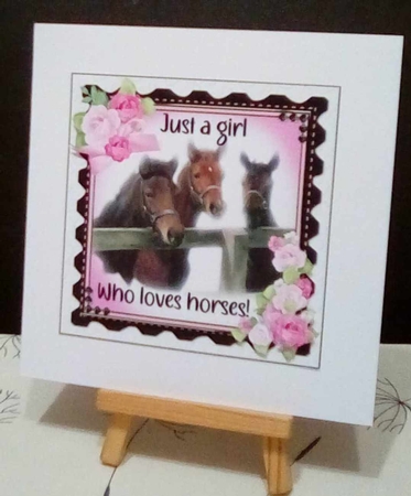 7x7 Just a girl who loves horses mini kit by Benita Jenkinson