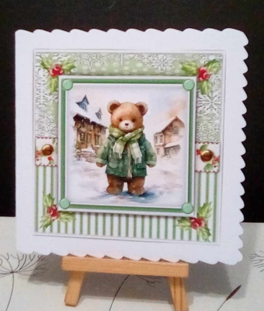 8x8 Mini Kit Gorgeous Christmas Bear by Benita Jenkinson