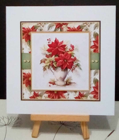 Red Poinsettias Card Topper Kit by Benita Jenkinson
