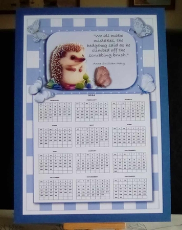 The Hedgehog said... Calendar 2024 by Benita Jenkinson