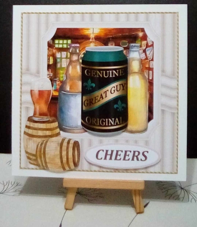 Great Guy beer themed card front by Benita Jenkinson