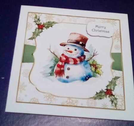 Watercolour Christmas Snowman Multi Topper Kit by Benita Jenkinson