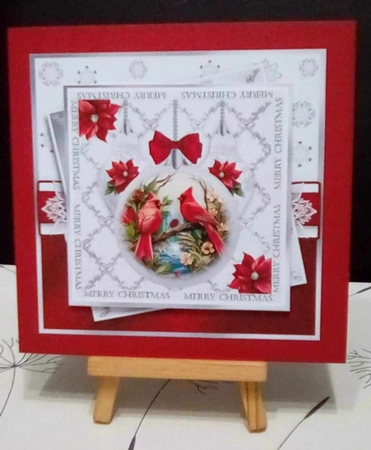 Cardinal Christmas Baubles by Benita Jenkinson