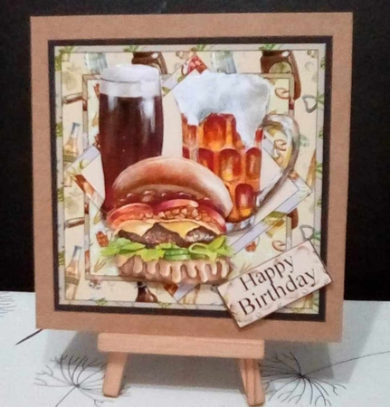 Beers and Burger Square in Squares  by Benita Jenkinson