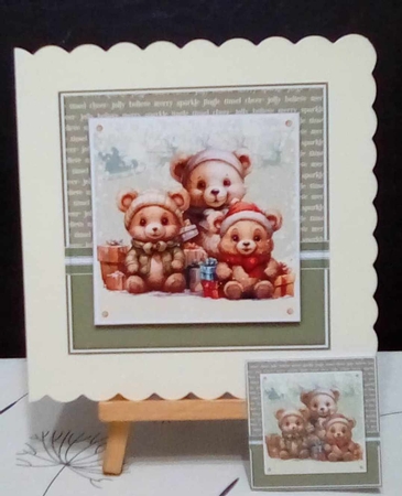 Christmas bears mini kit by Benita Jenkinson
