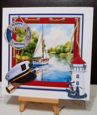8x8 a boat on the water choice of 3 mini kit by Benita Jenkinson