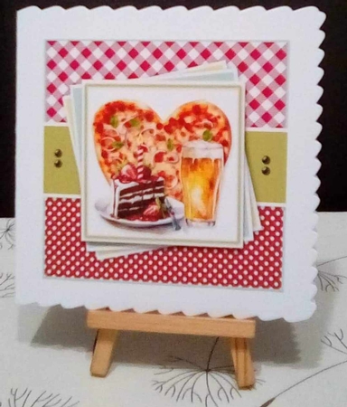 Pizza And Beer Card & Toppers Set by Benita Jenkinson