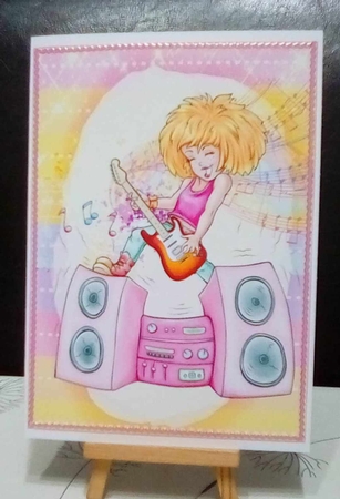 Teen girl rocks it loud 7x7 & A5 mini kit. by Benita Jenkinson