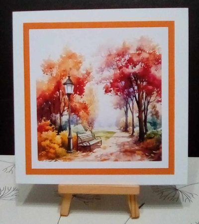 Autumn park CARD FRONTS by Benita Jenkinson
