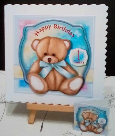 Teddy Bear in Blue for ages 1-5  by Benita Jenkinson