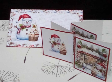 Christmas Snowman money wallet and gift tags by Benita Jenkinson