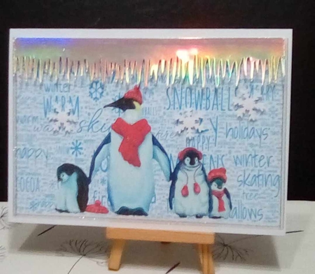 Blue Christmas word backing paper by Benita Jenkinson