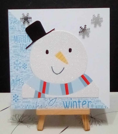 Blue Christmas word backing paper by Benita Jenkinson