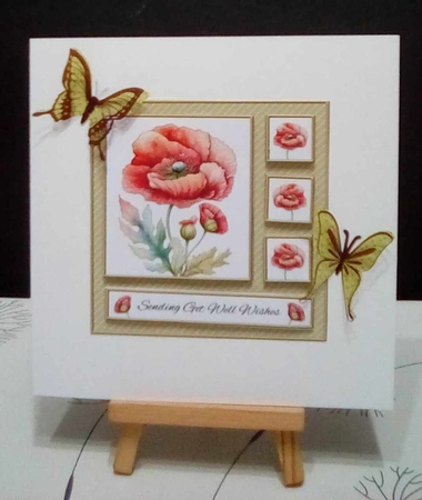 Lovely Poppies Get Well Topper - Card Two by Benita Jenkinson