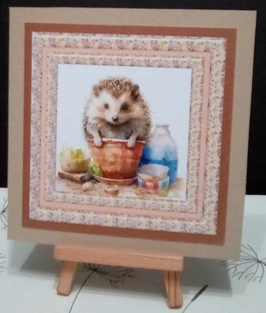 Hedgehog card front 4 by Benita Jenkinson