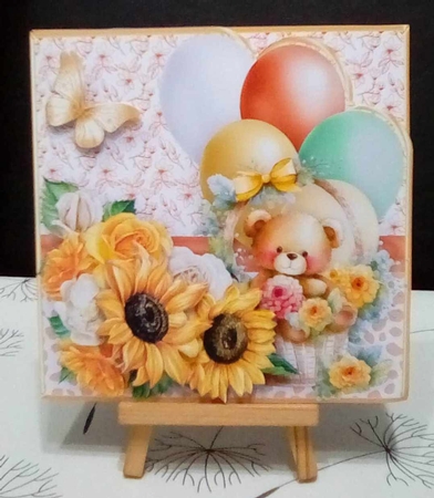 Flower Teddy - Balloons Card Mini Kit by Benita Jenkinson
