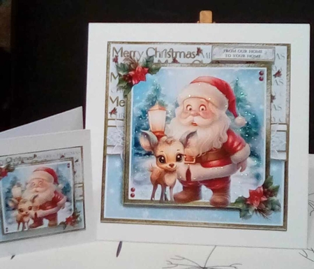 Shining light Santa and Rudolph by Benita Jenkinson