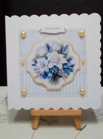Blue and White Winter Bouquet  by Benita Jenkinson