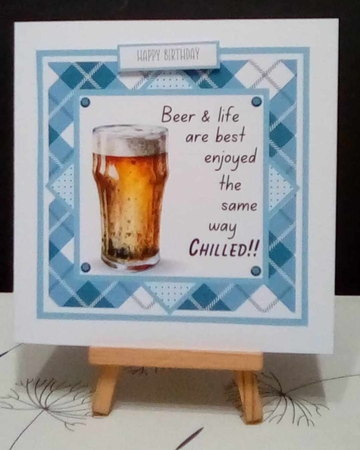 Chill out with a Beer #3 8x8 Quick Card by Benita Jenkinson