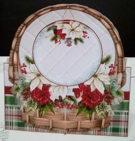Christmas Floral Basket 02 Shaped Mini Page Kit by Benita Jenkinson