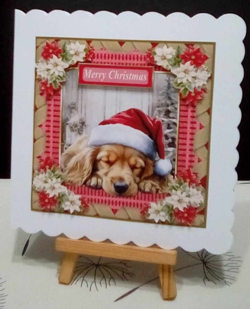 Sleeping Christmas pup card front 5 by Benita Jenkinson