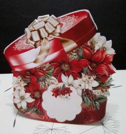 Christmas Floral Box Shaped Mini Page Kit by Benita Jenkinson
