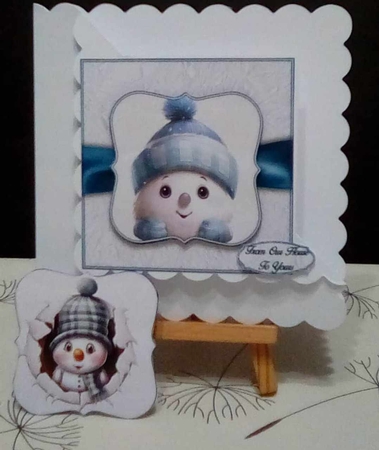 Peeking Snowman 2 Mini Kit    by Benita Jenkinson